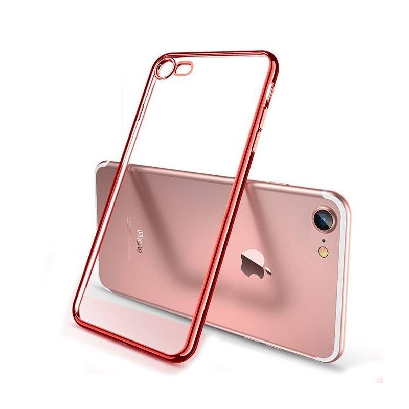 coque iphone xr rouge transparente