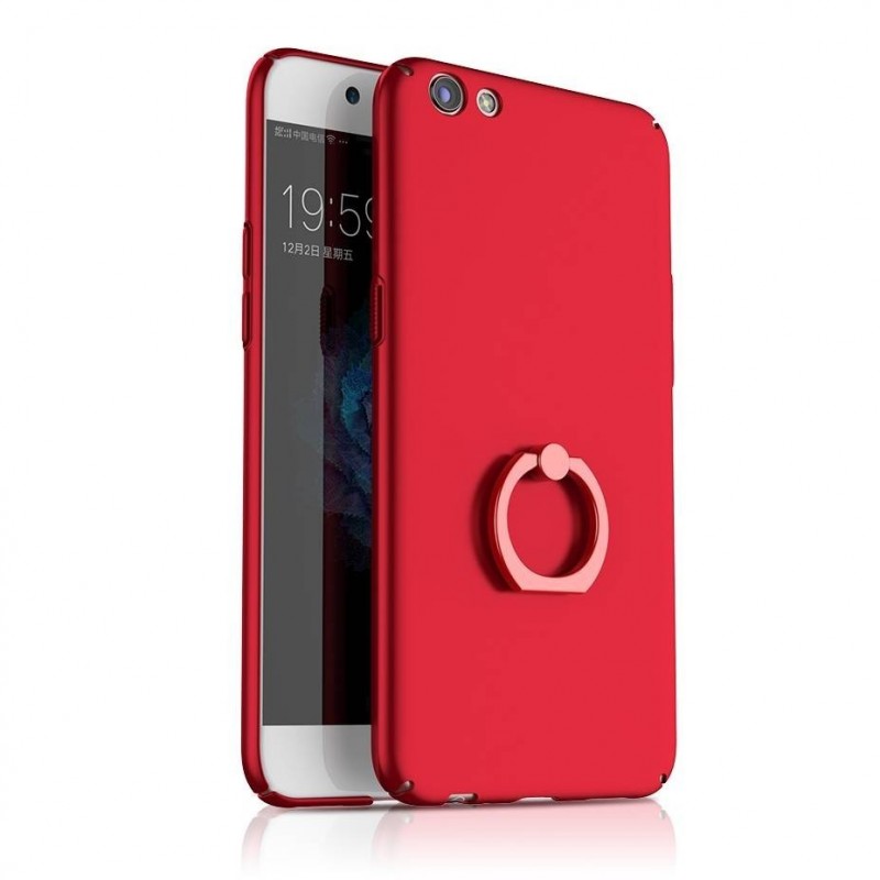 iphone 7(plus)/6(plus) - Coque rigide avec anneau de support - Rouge - DigiAC